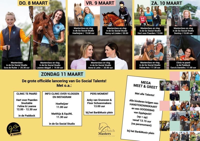 Lancering van Go Social Talents met 20 hippische influencers